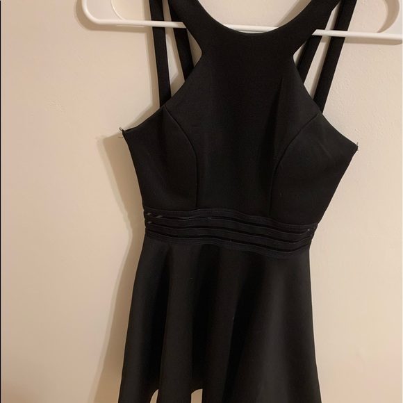 black flowy cocktail dress